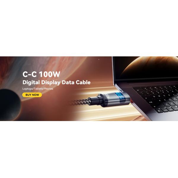 ESSAGER ES-X61 USB A to C Cable 100W Fast Charging Grey