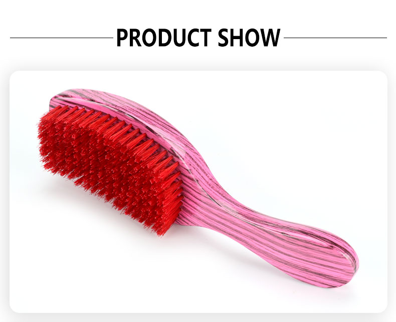 Customized Logo Abeis Long Handle 100% Boar Bristle Curved Men'S Wave Brush 360 With Vent