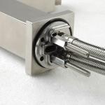 Stainless steel deck mount single hole basin faucet