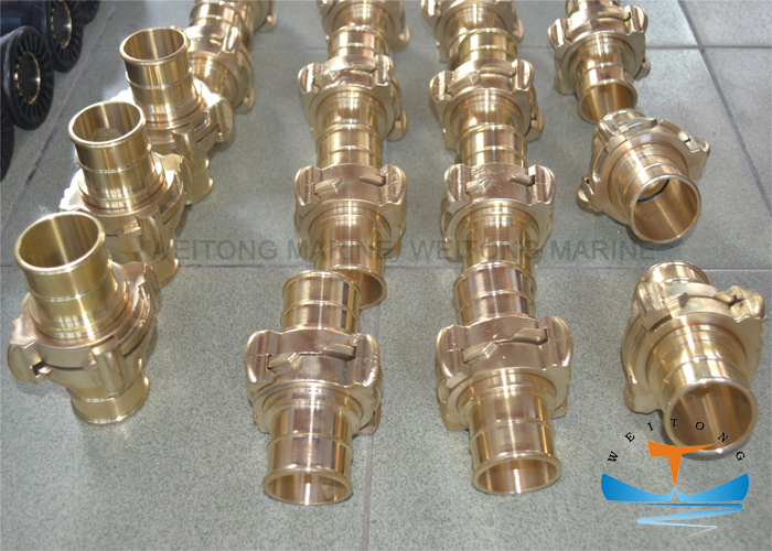Nakajima Type Brass Fire Hose Coupling , Aluminum Hydraulic Hose Fittings Sand Blast Surface