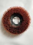 21 Inch Light Grit Disc Floor Scrubber Brush Red Nylon With Silicon Carbide