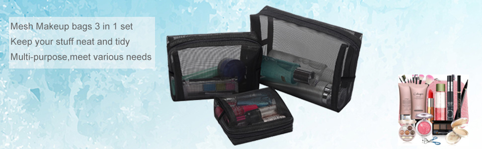 mesh makeup bags