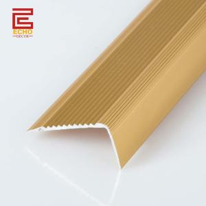 Wholesale Gold L Shaped Stair Nosing Trim Lvp Non Slip Aluminium Outdoor Step Edging Strips from china suppliers