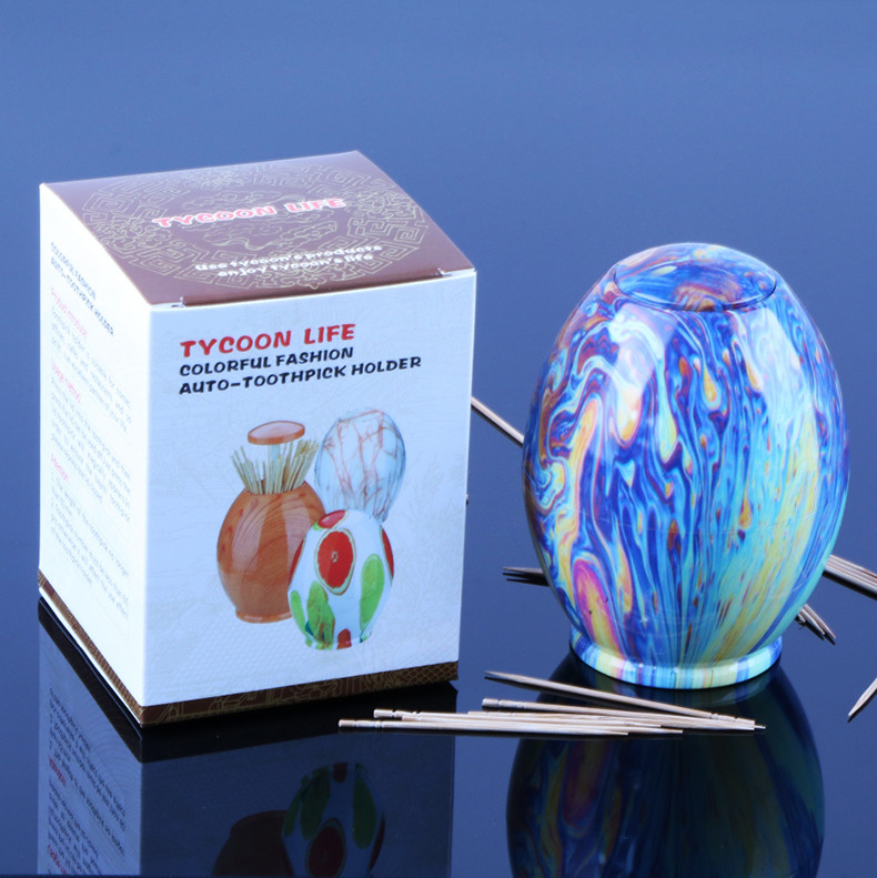 Modern ABS Egg Plastic Toothpick Holder 10cm Height