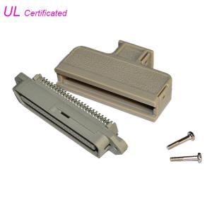 Wholesale Tyco 180 Degree Male Centronic Solder 50 Pin Connector With Plastic Cover Certificated UL from china suppliers