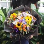 Colorful Waterproof Golden Edge Florist Wrapping Paper for Bouquet Packing 58