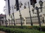 Residential Art Decorative Cast Iron Lamp Post For Garden , Victorian Lamp Post