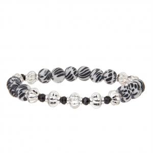 Wholesale Custom Handmade Zebra Stripe Charm Stone Bracelet For Ladies Jewelry Accessories from china suppliers