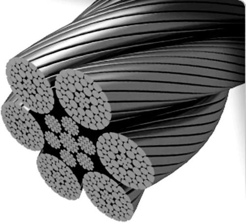 Bending Galvanized Steel Cables 6xK36WS IWRC 32mm for Heavy-Duty Lifting