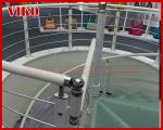 Spiral StaircaseVH45S TreadTempered glassAluminum Baluster Glass Handrail