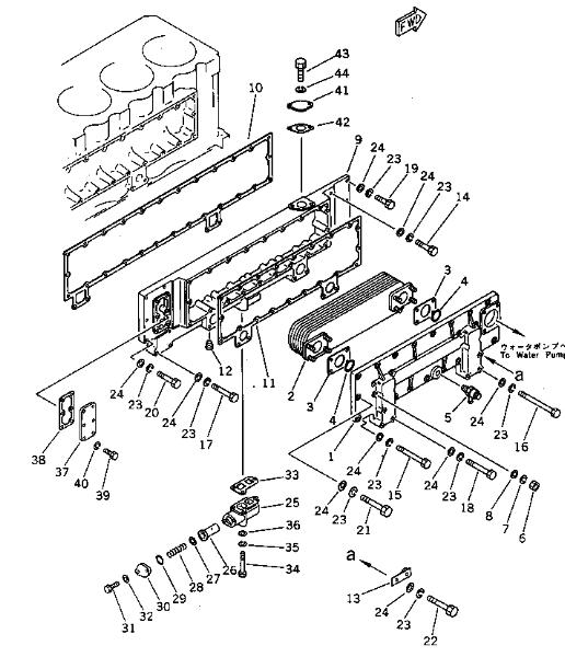 600-651-1350 6006511350 S6D170 Engine Oil Cooler For Komatsu WA600 Wheel Loader Parts