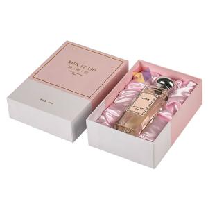 Wholesale Customizable Cosmetic Paper Box Rigid Cardboard Perfume Bottle Box Packaging With Satin Insert from china suppliers