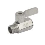 Full Bore Valve Stainless Steel Handle Female Male Threaded Manual Mini Ball