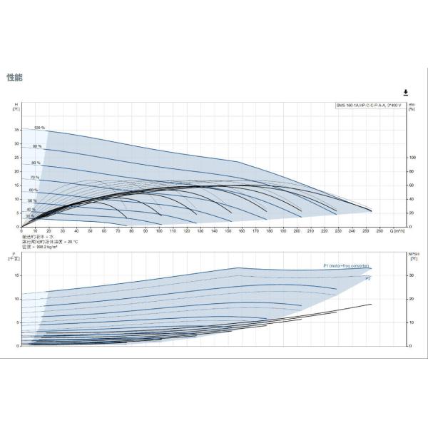 Grundfos BMS Horizontal Multi-Stage Pump Used for High Flow Booster Pump in Seawater Desalination