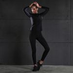 Durable Black Sweating Suit For Ladies Running Clothes M , L , XL Size