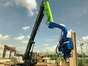 Wholesale 21m Sheet Pile Driving Equipment Electric Vibro Hammer from china suppliers