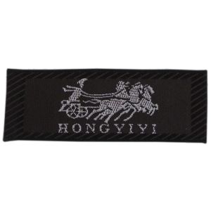 Polyester Custom Woven Patches Paper Coating Embroidery Applique Patches