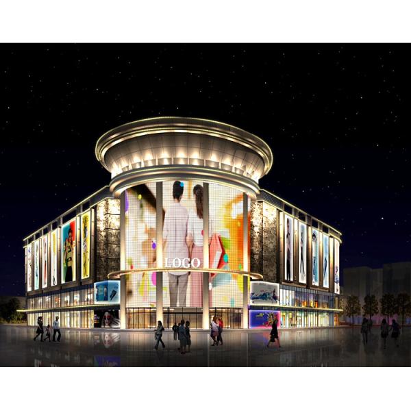 Outdoor LED Curtain Screen P31 Waterproof Programmable DMX512 Flexible LED Mesh Screen Architectural Lighting and Advertising Display