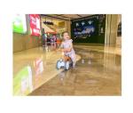 Plastic 4-wheel children's balance bike with music light bubble device max