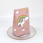 Pink Rainbow Unicorn Food Packaging Paper Bag Kraft Paper Bread Bags 9g