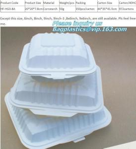 Wholesale cornstarch eco Green 16oz Food Container Sugarcane Biodegradable Square Disposable Paper Salad Tray/Bowl bagplastics, pa from china suppliers