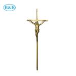 D070 Cheapest funeral coffin cross zamak casket crucfix for wooden cofani