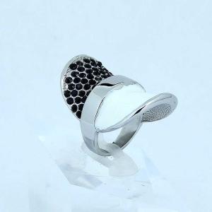 Wholesale Fashion 316L Stainless Steel Casting Clay CZ Stones Ring LRX334 from china suppliers