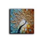 Modern Style Hand Painted Canvas Oil Painting of Blossoming Almond Tree Flowers