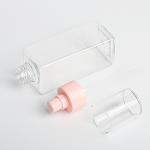 120ML Clear Plastic Square Pink Pump Spray Bottle For Toner