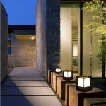 IP67 Aluminum Energy Saving Solar Powered Pillar Lights 6V 2W With Remote