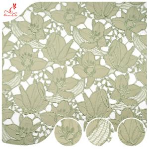 Wholesale Guipure Trimming Cotton Lace Fabric Trim Embroidery 3D Flower Trim Lace from china suppliers