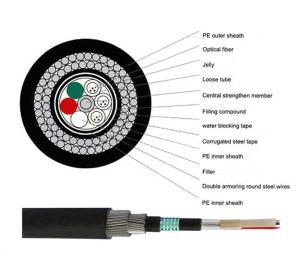 Wholesale 2-144C GYTA33 Underwater Outdoor Fiber Optic Cable With Steel Armored for Submarine from china suppliers