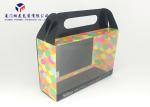 Clear Window Hard Plastic Box Packaging 0.3mm Clear PET Carry Handle On Box Top