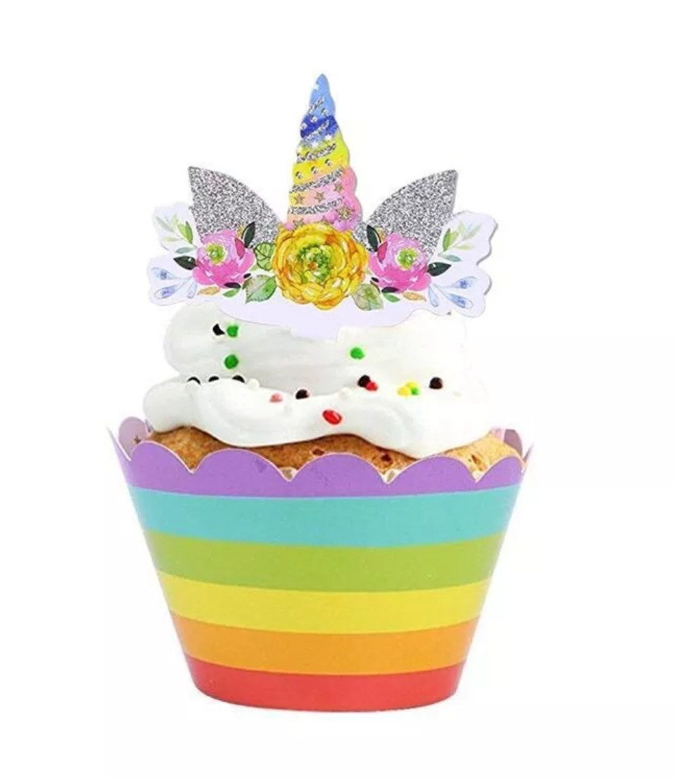 Unicorn Shape Paper Cupcake Wrappers , Mini Size Fancy Cupcake Wrappers
