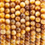 8mm Golden Tiger Eye Gemstone Beads Healing Crystal Stone Beads For Jewelry