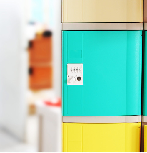 Four Tier Yellow Keyless Lock Shoe Storage Locker For Factory 1810 × 310 × 460mm
