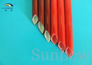 Wholesale Red Color heat resistant silicone rubber fiberglass sleeving high temperature from china suppliers