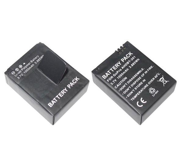 3.7V 1050mAh Replacement Battery AHDBT-201 AHDBT-301 For GoPro HD Hero 3 Digital