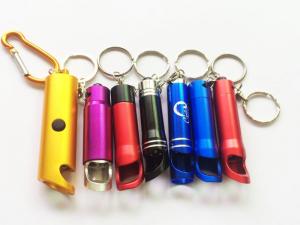 Wholesale Personalized Anodized Aluminum LED Light Keychain Beer Bottle Opener, Laser Engrave Logo, Cheap Key Ring from china suppliers