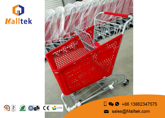 High Quality Customizable Half Plastic Foldable Shopping Trolley Cart