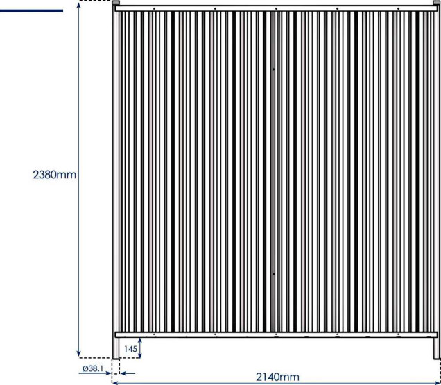 2.4m Steel Hoarding Panel Weight 40Kg
