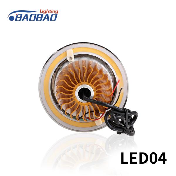 LED04 Double angel eye without fan motorcycle led headlight projector lens