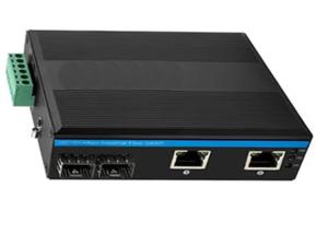 Wholesale 10 / 100 / 1000Mbps Din Rail Industrial SFP Network Switch with 2 Slots and 2 Ethernet Ports from china suppliers