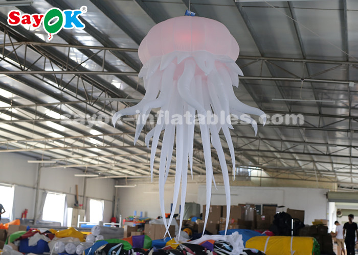 Durable Inflatable Hanging Jellyfish For Home / Bar / Concert Light Weight