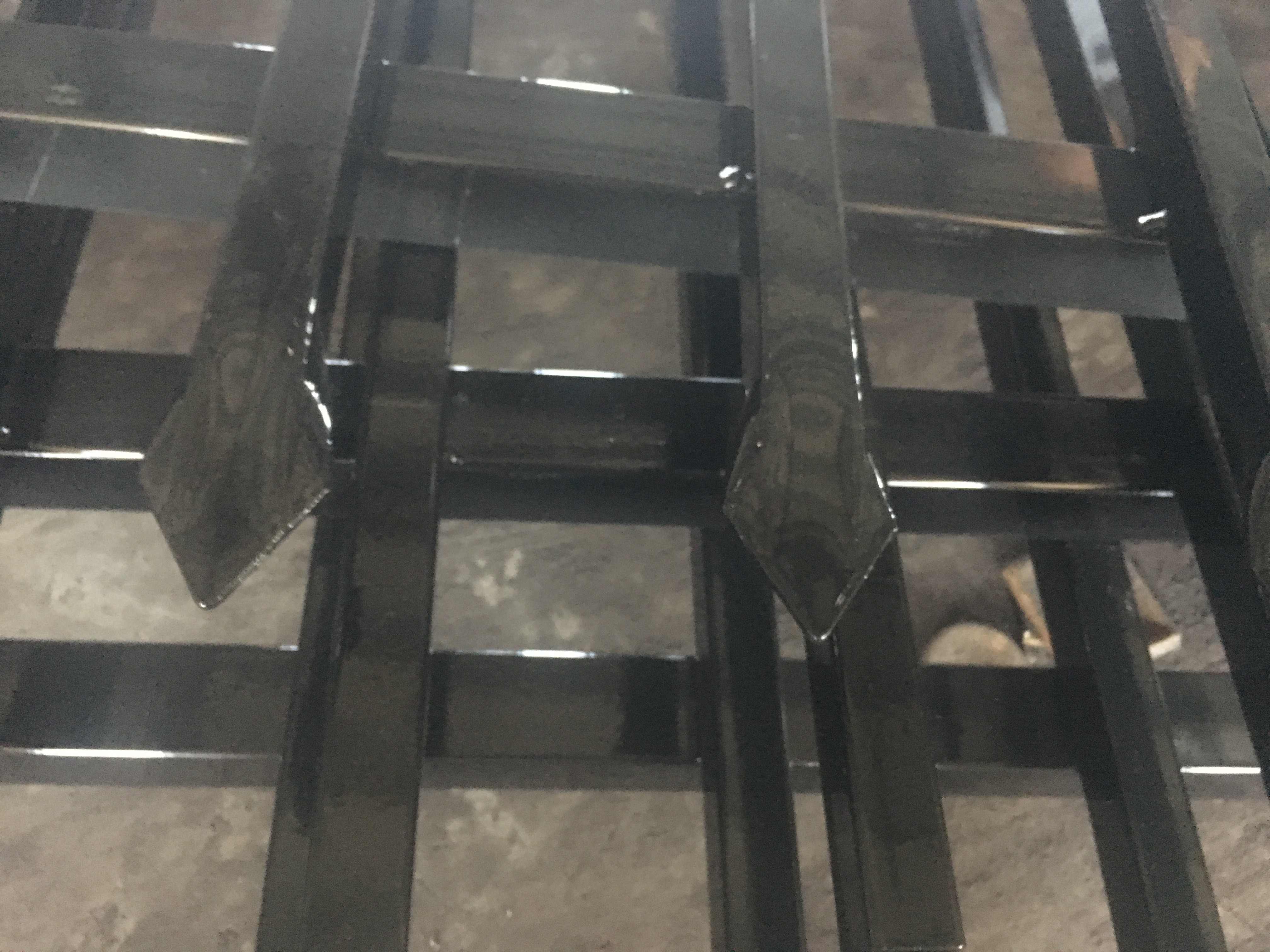 crimped top steel fencing panels 2.1m*2.4m INTERPON ral9001 powder coated at minimum 80 microns 2 x45mmx45mm x 2.0rails