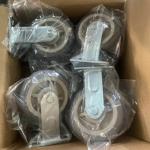 Heavy Duty 6 Inch Thermoplastic Rubber Wheel 550LBS Rigid Directional TPR