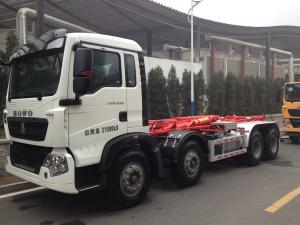 Wholesale 12 Wheels 366hp Hook Lift Bin Trucks To Transport Urban Living Non Toxic Garbage from china suppliers