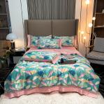 100%TENCEL 300TC 60S Fabric Density Tencel Flowers Duvet Cover Cotton Bedding
