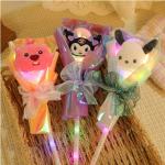 Childlike Cartoon Flash Fairy Wand Bouquet with Luminous Toys Plush 10x32cm