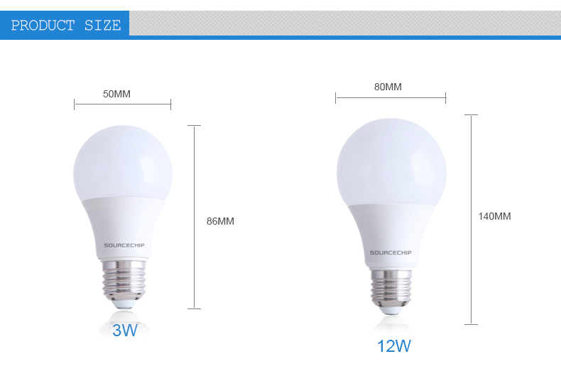 A60 led bulb E27 5W SMD led bulb OEM